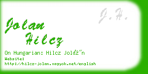 jolan hilcz business card